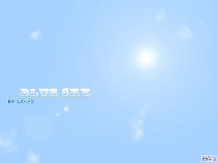 photoshop 滤镜打造简洁清爽的天空壁纸