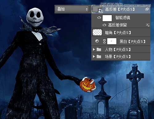 Photoshop合成幽暗气氛的恐怖万圣节海报教程