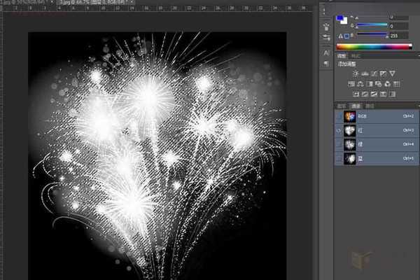 Photoshop利用通道快速抠出绚丽的烟花