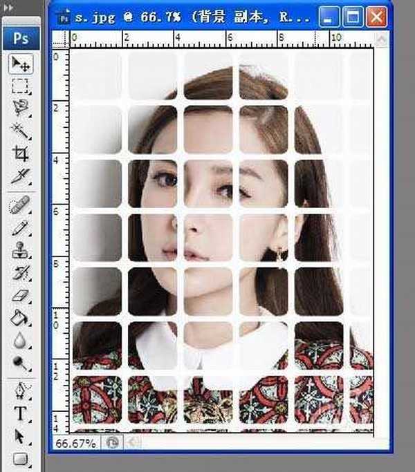 PhotoShop圆角矩形工具制作照片分割效果