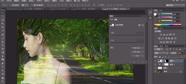 PS怎么制作一幅森林美女的双层曝光?