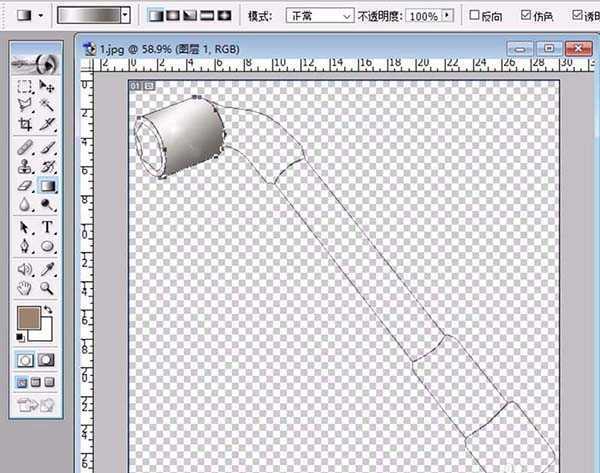 ps怎么绘制套筒扳手矢量图? ps套筒扳手的画法