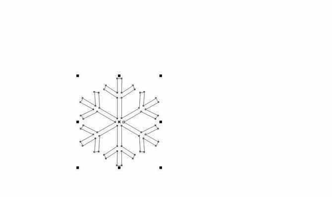 cdr怎么绘制简洁的雪花矢量图?