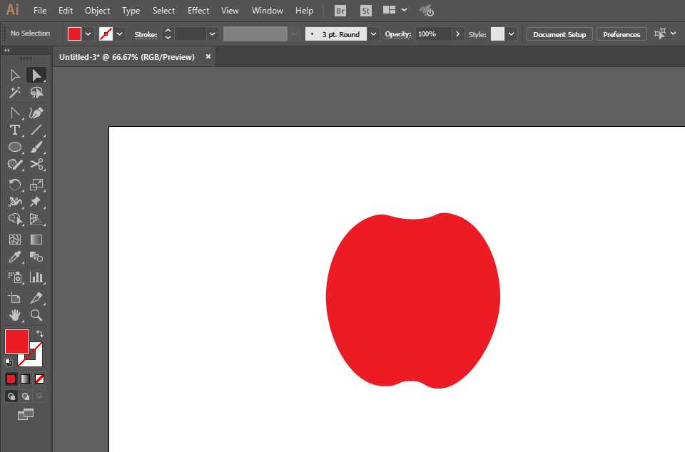 ai怎么画红色的苹果图标? ai苹果的画法