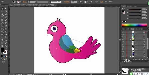 ai怎么设计彩色的鹦鹉矢量图? ai鹦鹉的画法