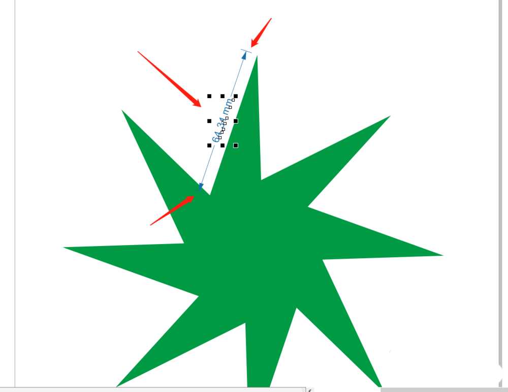 cdr平行度量工具怎么测量八角形的尺寸长度?