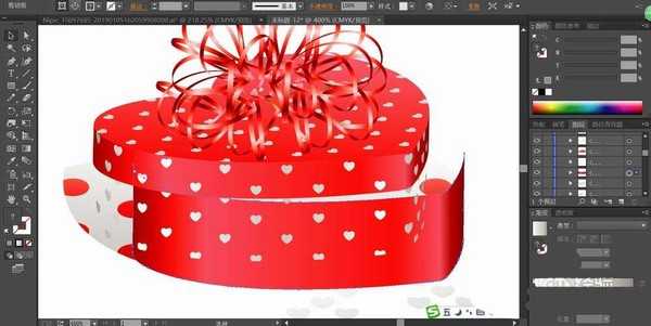 ai怎么绘制心形礼盒? ai设计漂亮礼品盒的教程
