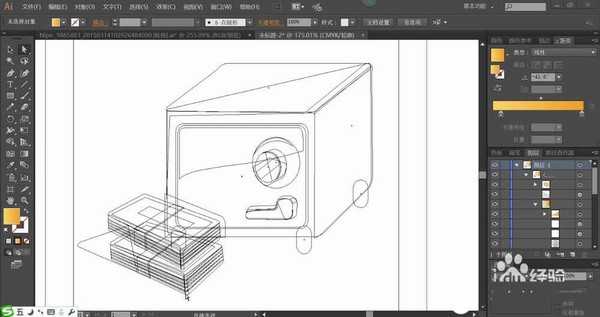 ai怎么设计2.5d立体效果的保险箱? ai储物柜的画法
