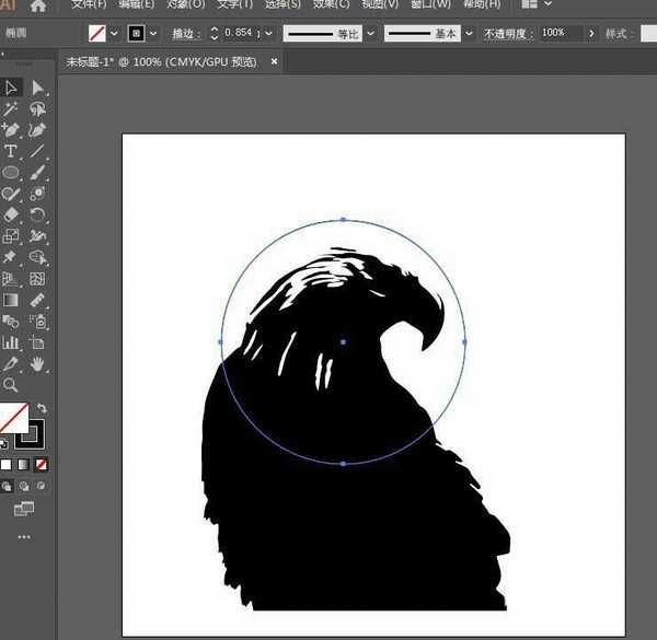 ai怎么设计老鹰头像剪影的logo? ai画动物Logo图标的教程